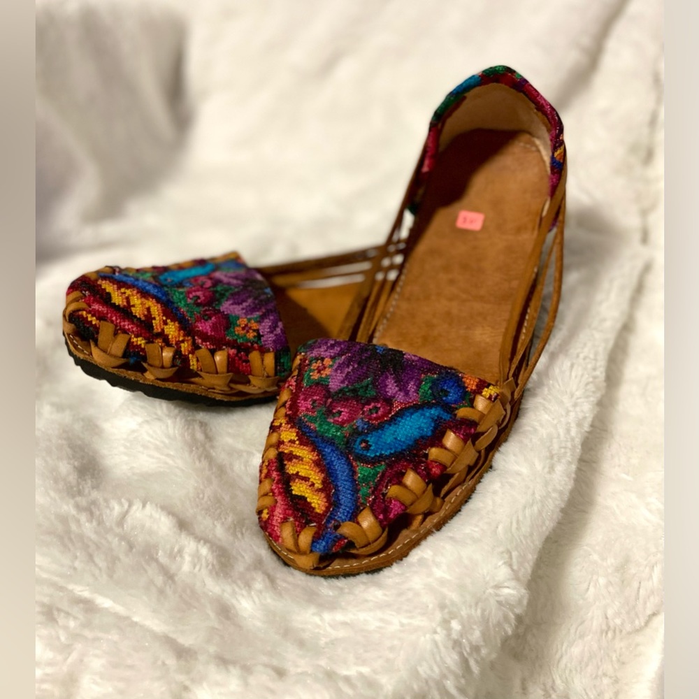Handmade Leather and Embroidered Sandals